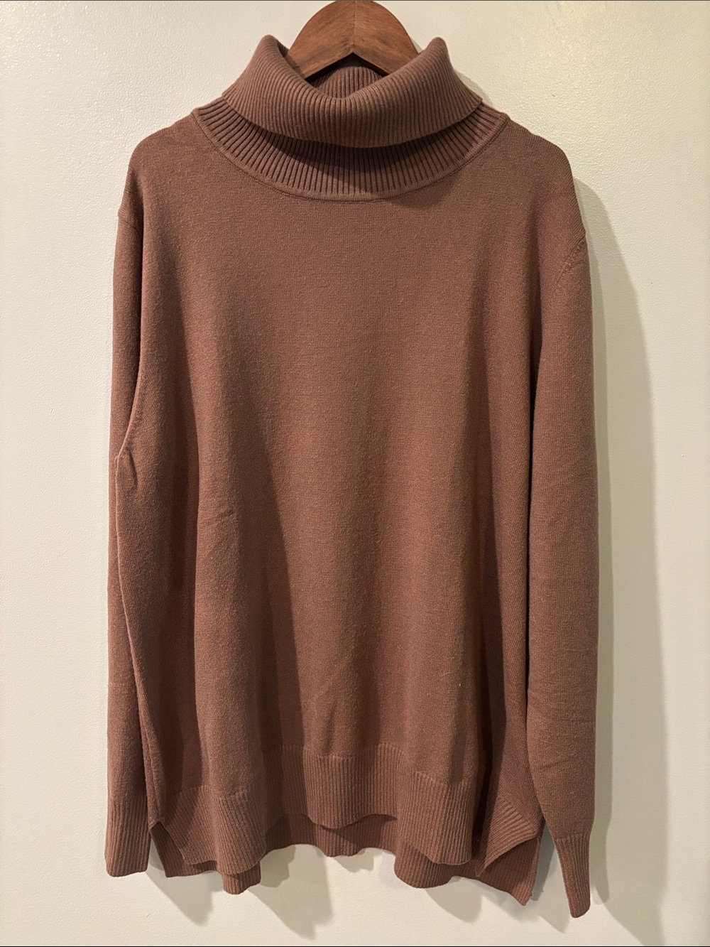 Brown Turtleneck Sweater - Women's Cowl & Turtlenecks